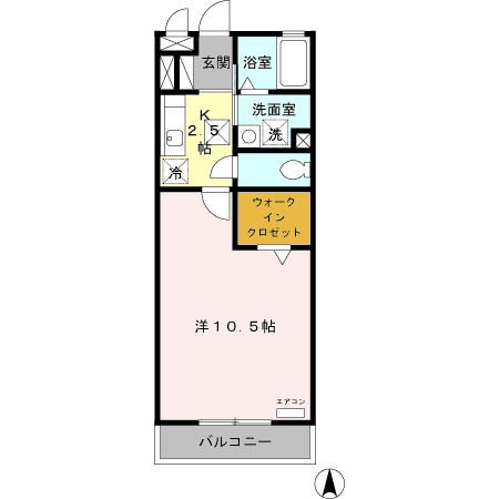 フローラルガーデン 106号室 間取り