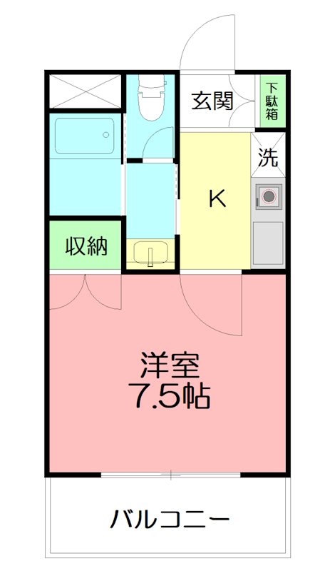 フラットYM2 206号室 間取り