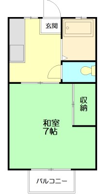 キシノハイツ 201号室 間取り
