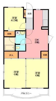 エクセラーク 106号室 間取り