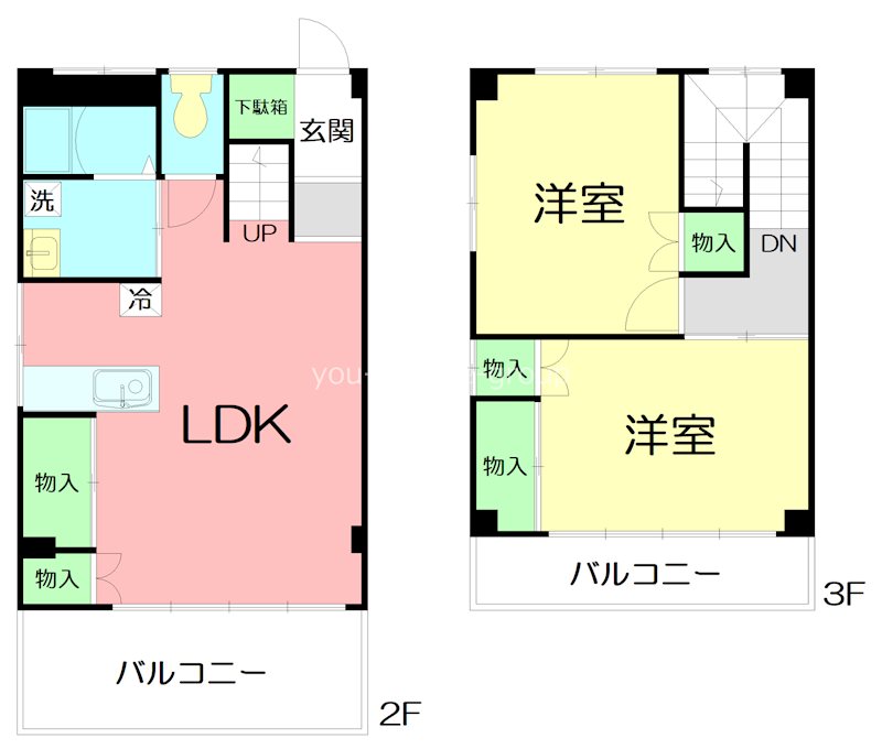 第一グリーンハイツ 201号室 間取り