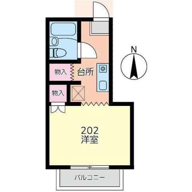 カーサ・イオ 202号室 間取り