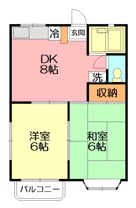 ドリーム湘南 B201号室 間取り