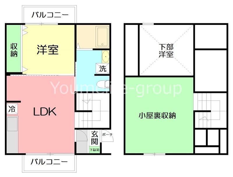 lifeship E棟 E25号室 間取り