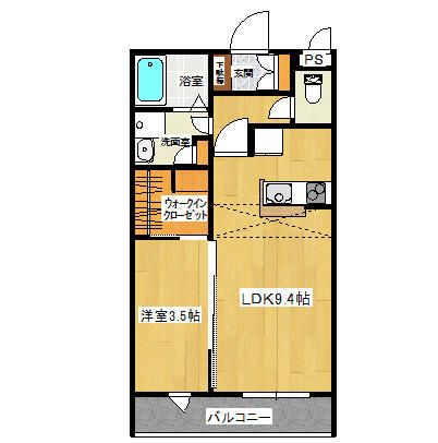 ディアコート産興 105号室 間取り