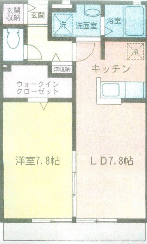 リサービア吉原 103号室 間取り