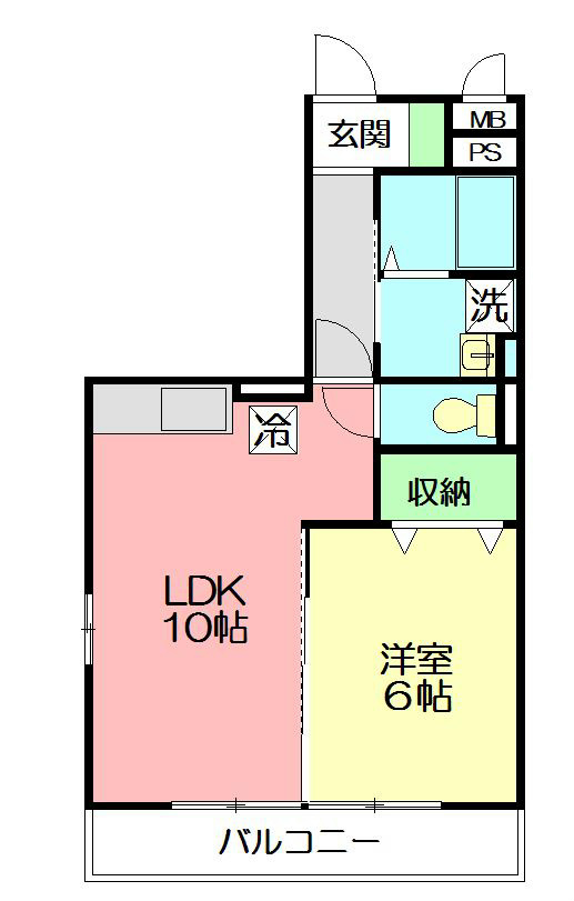 ラマージュⅡ 107号室 間取り