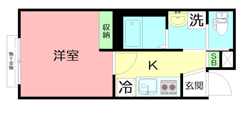 ウイスティーナ 101号室 間取り