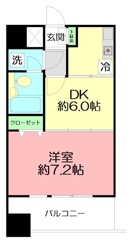 ライオンズマンション平塚宝町 1405号室 間取り