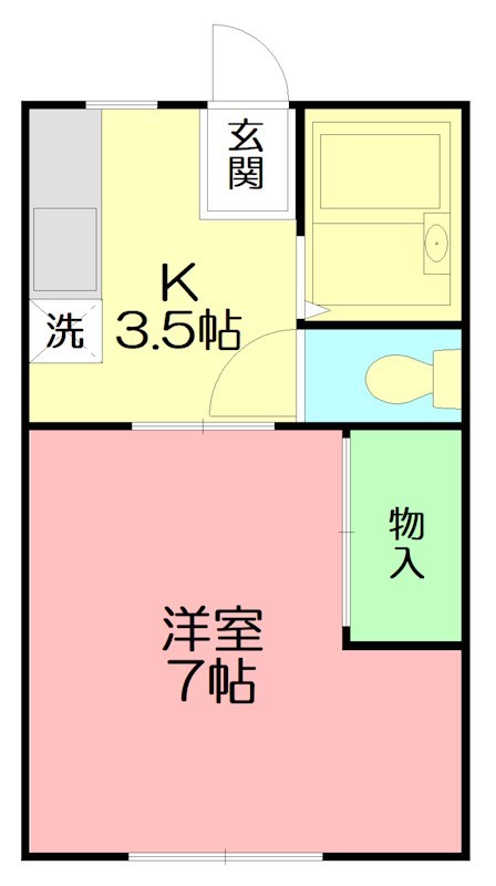 サンライフ湘南 106号室 間取り