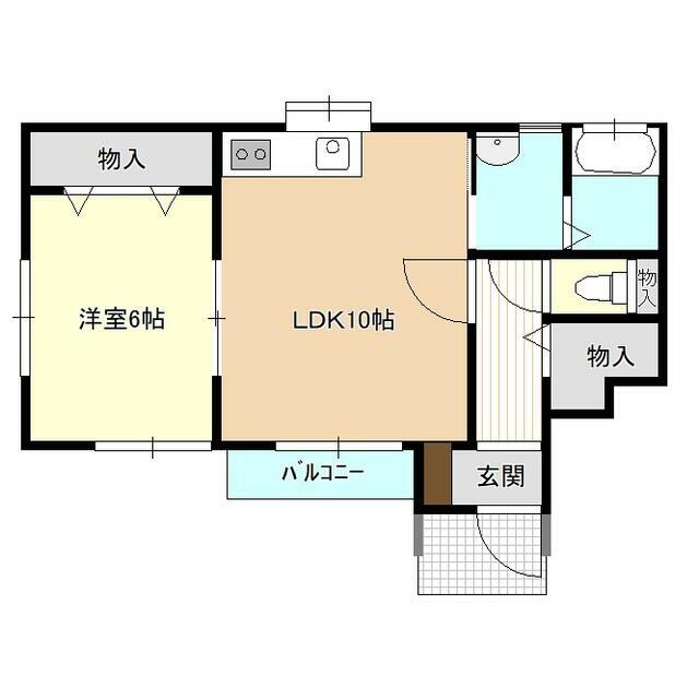 パーシモンコート 101号室 間取り
