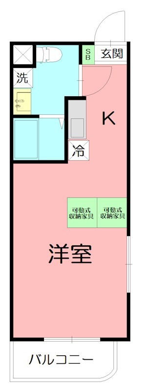 プレイズレイ 406号室 間取り