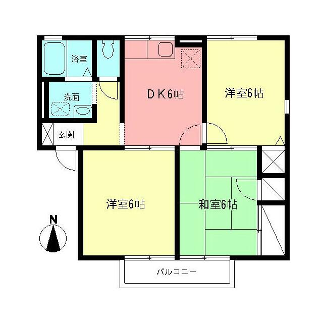 グランドソレイユ 202号室 間取り