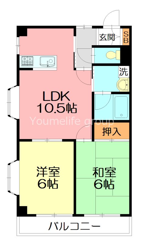 エクレシア 201号室 間取り