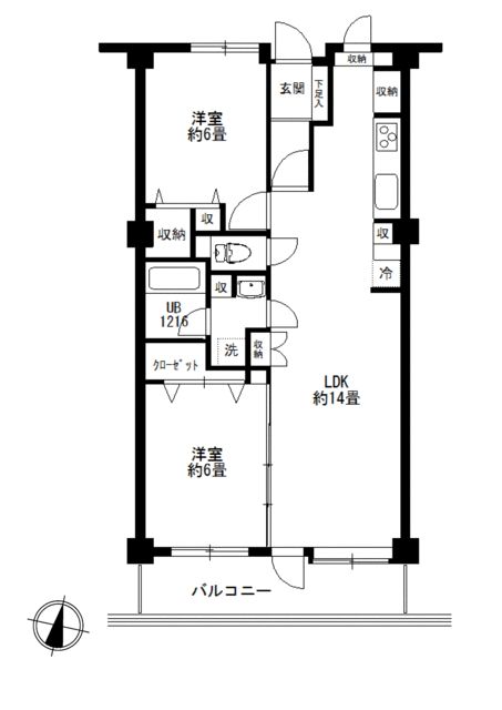 エクセラ鎌倉岡本 203号室 間取り