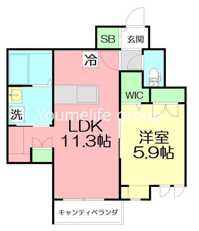 ARTORYSⅡ 303号室 間取り