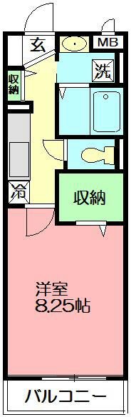 ヴィラ新天地  102号室 間取り