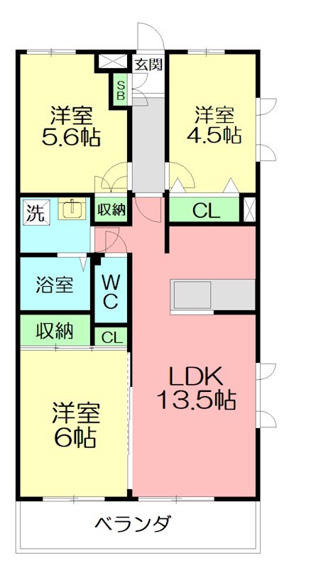 ファインコート本厚木 206号室 間取り