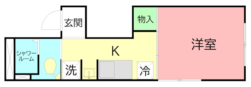 EXCEL21 203号室 間取り