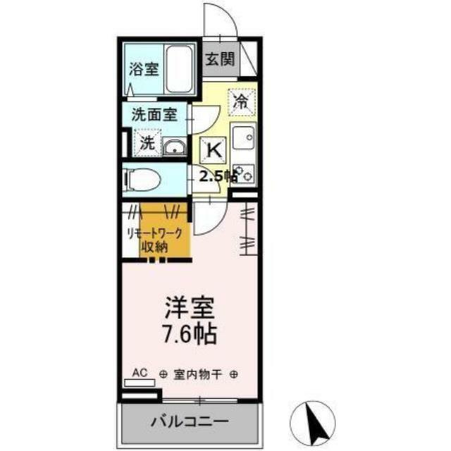 ウェルデンス戸塚　Ｂ 308号室 間取り