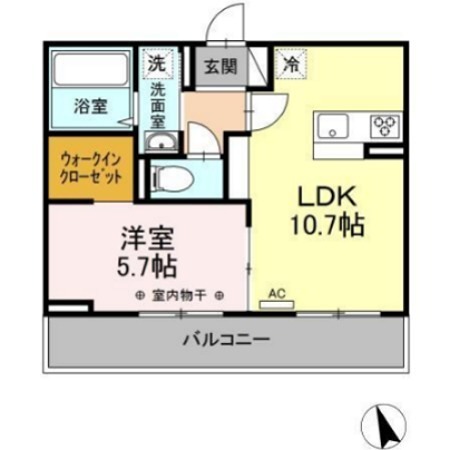 ウェルデンス戸塚 A 206号室 間取り