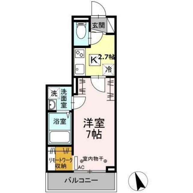 ウェルデンス戸塚 B 202号室 間取り