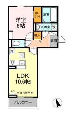 ウェルデンス戸塚 A 203号室 間取り