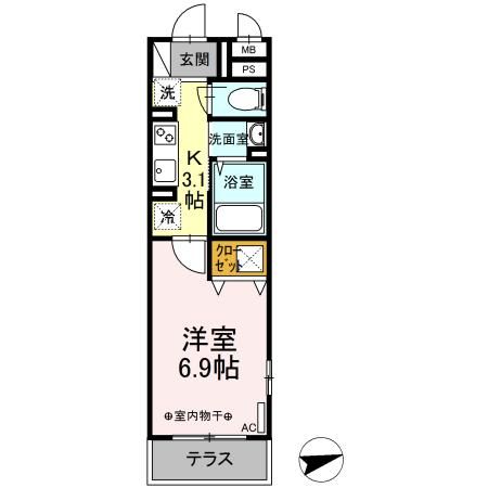 レジデンス鎌倉 101号室 間取り