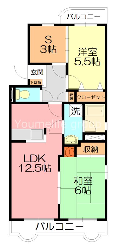 ベルヴェデーレⅡ 405号室 間取り