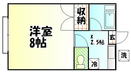 宮田ハイツ 202号室 間取り