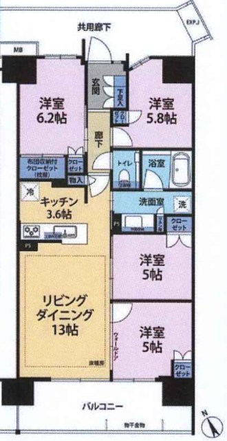 プレミスト湘南辻堂　［FOERST Face］ 間取り
