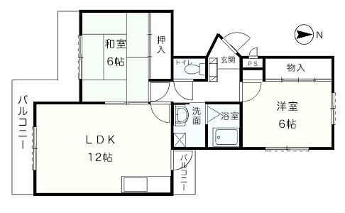塩川マンション 305号室 間取り