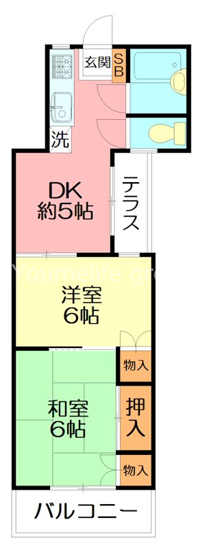 桜ヶ丘古田マンション 103号室 間取り