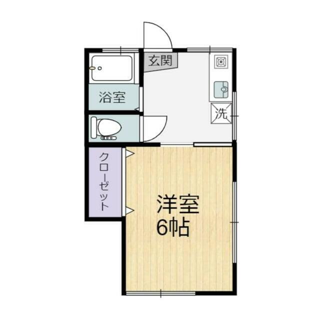 三戸部アパート 1号室 間取り