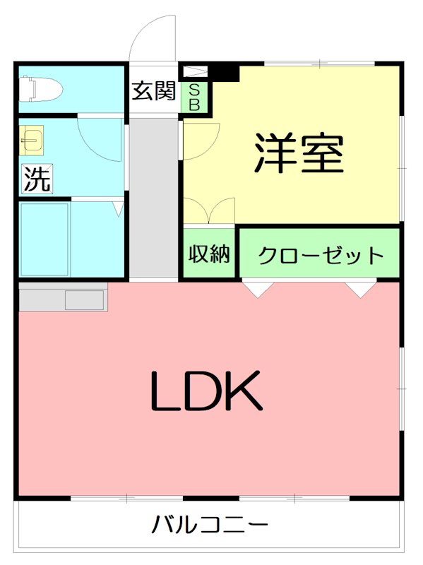 第二グリーンハイツ 203号室 間取り