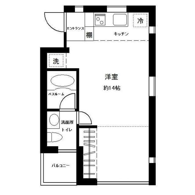 ＫａｔａｓｅＢＬＤⅡ 4-D号室 間取り