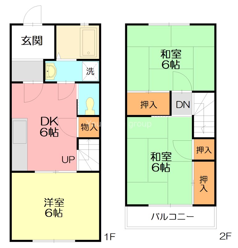 シーサイド小島 1-2F号室 間取り