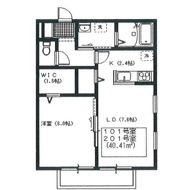 ＳＵＮ　ＣＡＳＡ 201号室 間取り