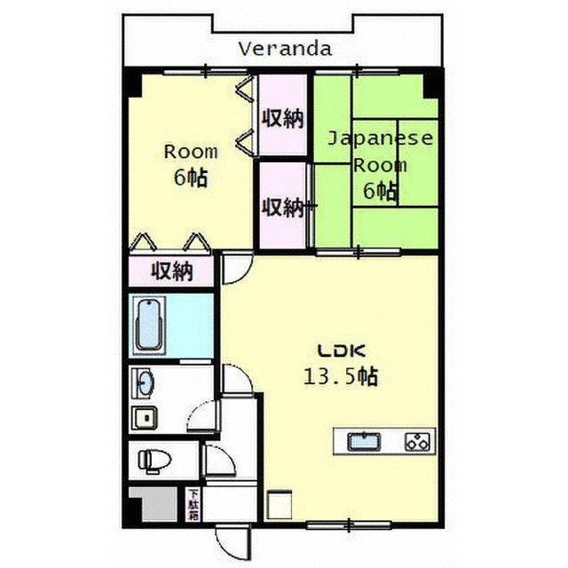 ドエル厚木 402号室 間取り