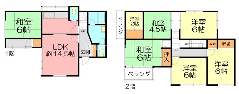 吉田町野本貸家 間取り