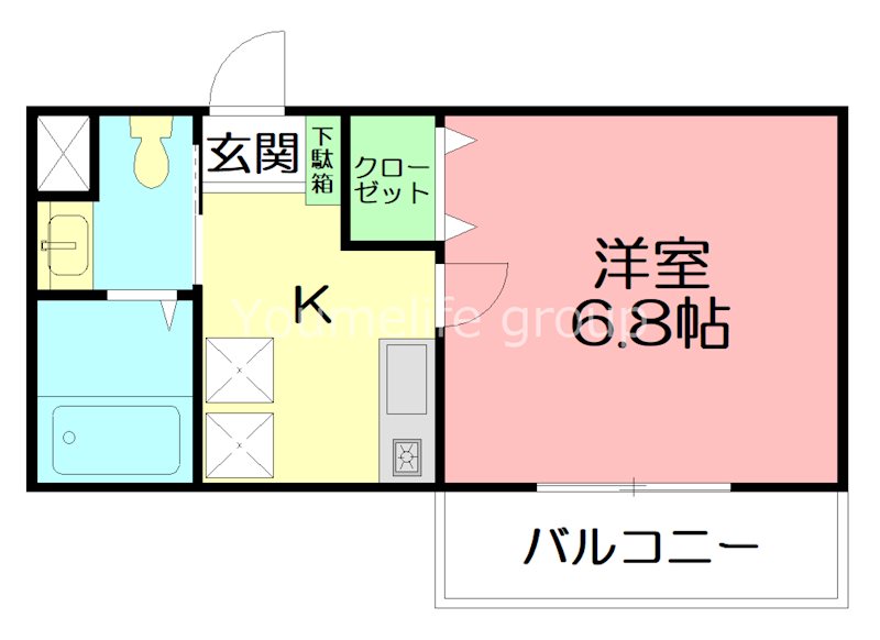 MQuarto湘南海岸公園Ⅰ 101号室 間取り