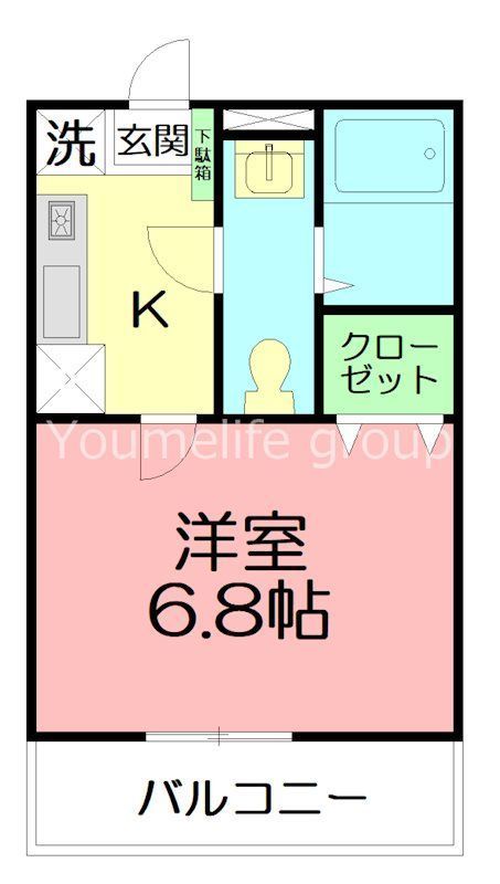 MQuarto湘南海岸公園Ⅰ 103号室 間取り