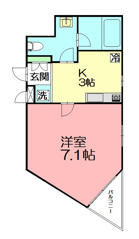 アルフィーネ茅ヶ崎 103号室 間取り