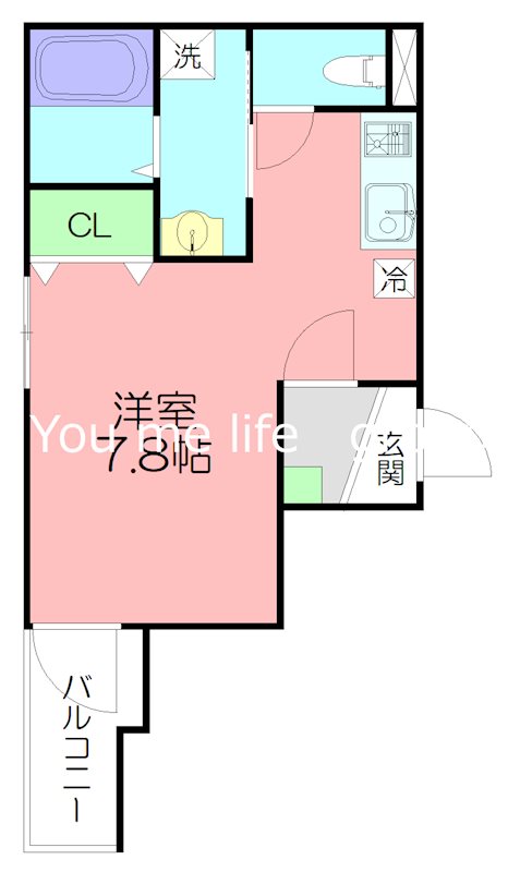 フルセイル蛍田 201号室 間取り