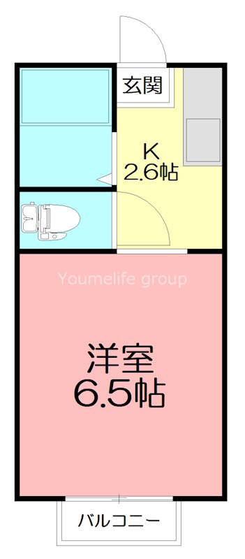 サンライズ黄金原 102号室 間取り