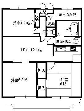 グランシャリオ 105号室 間取り