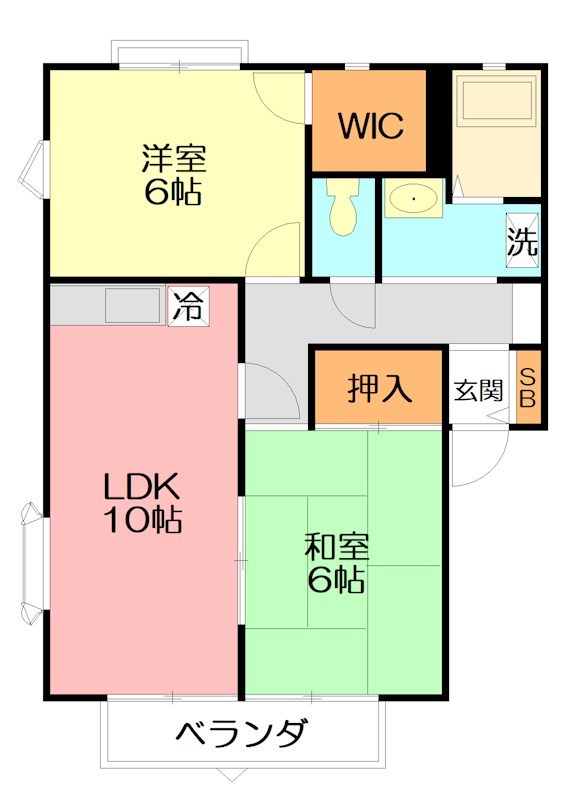 セ・ラ・ヴィSIMAYA 201号室 間取り