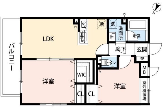 ルミエールブランシュ 301号室 間取り