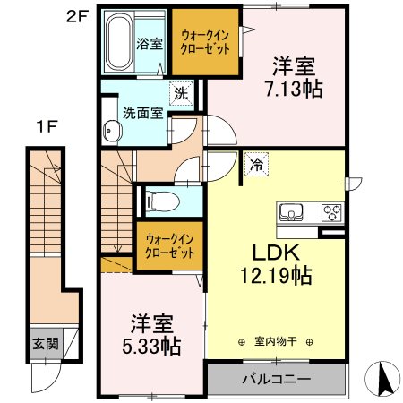 ウィステリア大磯 202号室 間取り
