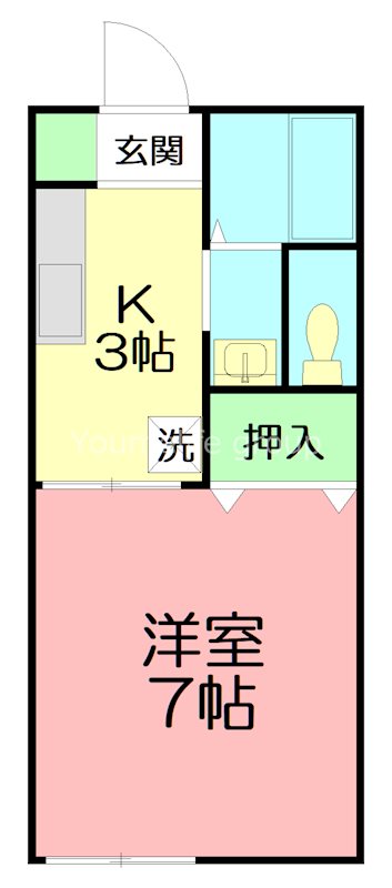 コーシューハイツB 205号室 間取り